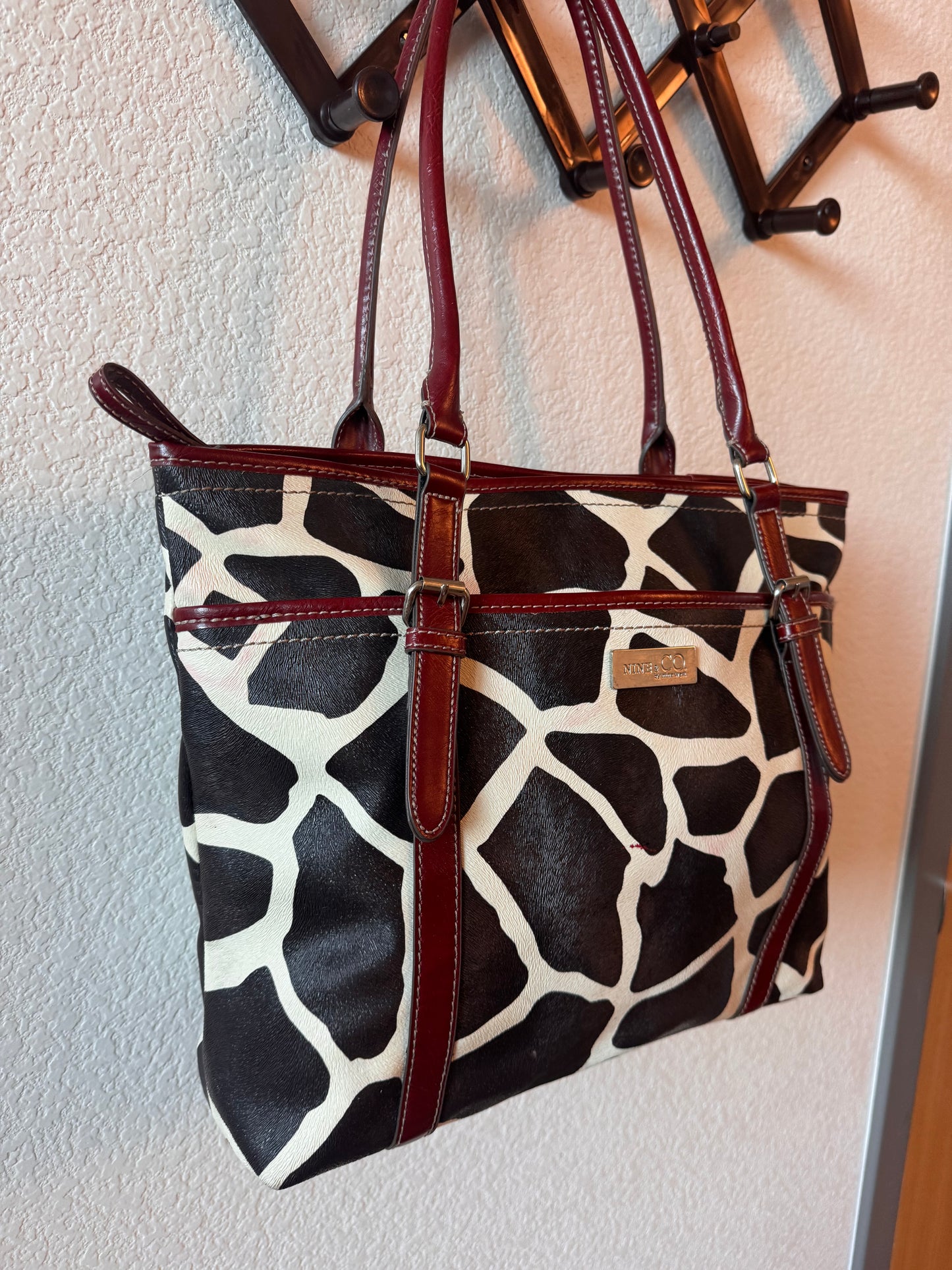 Nine West Nine & Co. cow print tote bag