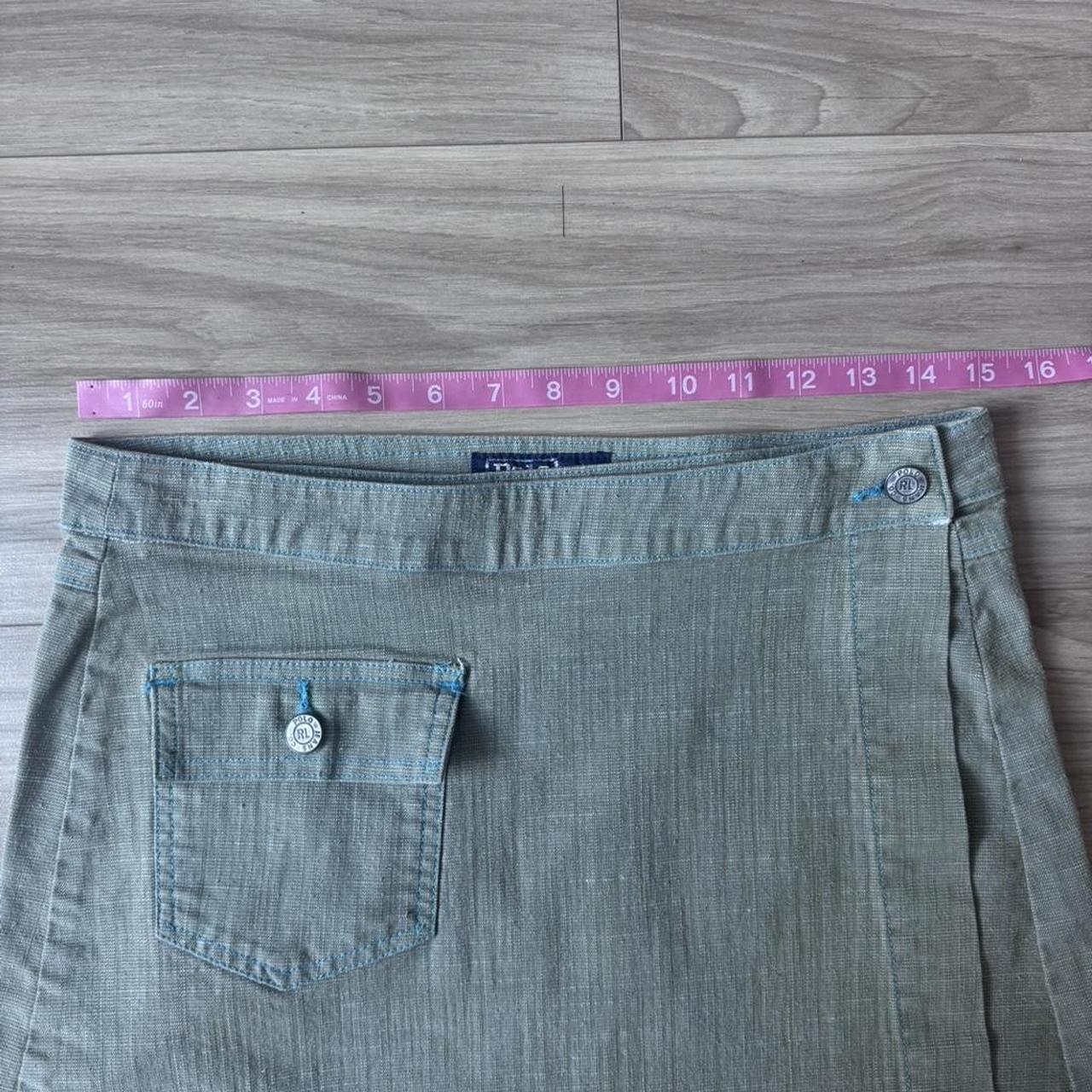 Polo Ralph Lauren green cotton wrap skirt M