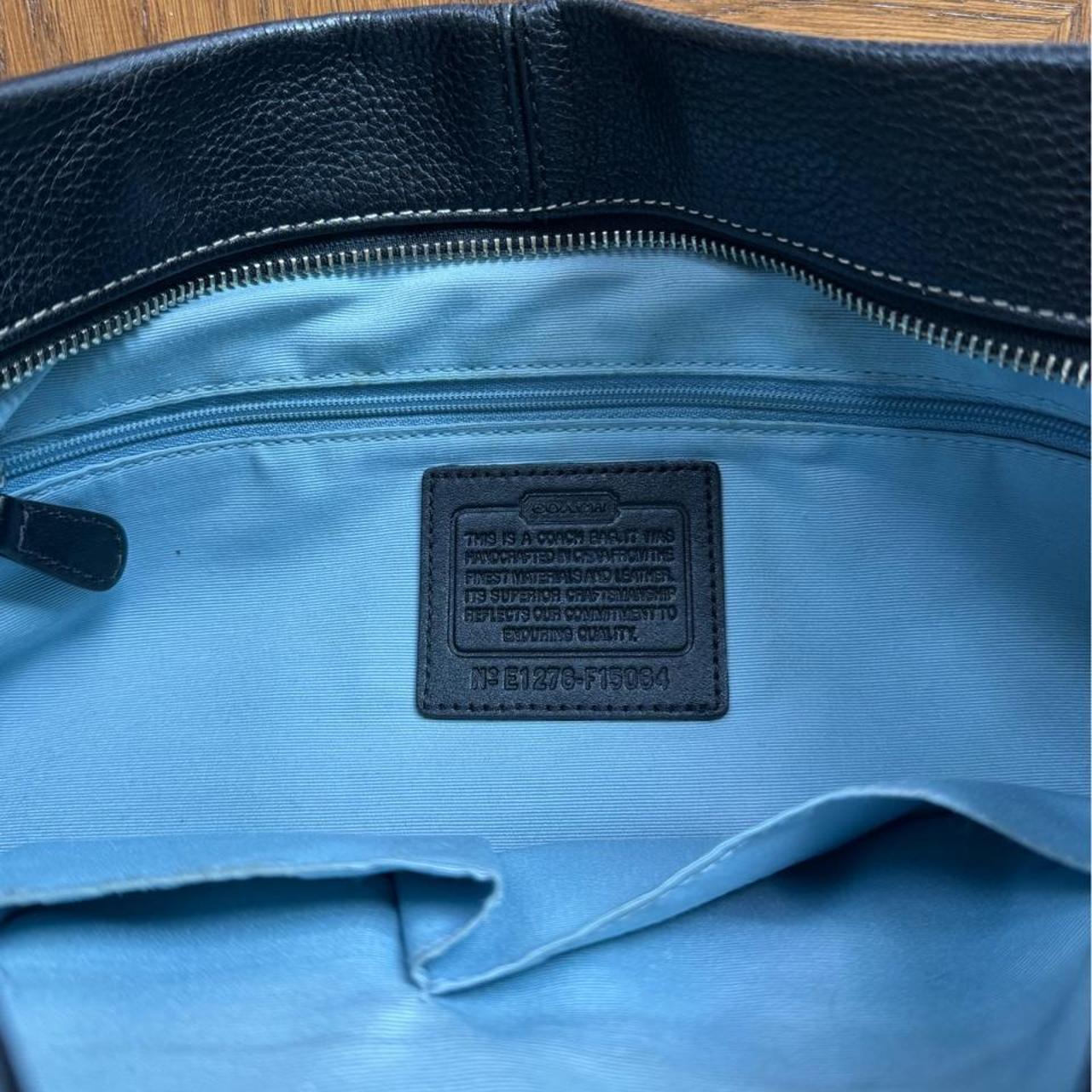 Coach pebbled black leather shoulder bag F15064