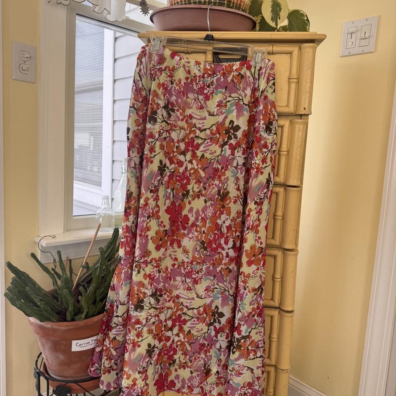 Lane Bryant floral midi skirt 14/16