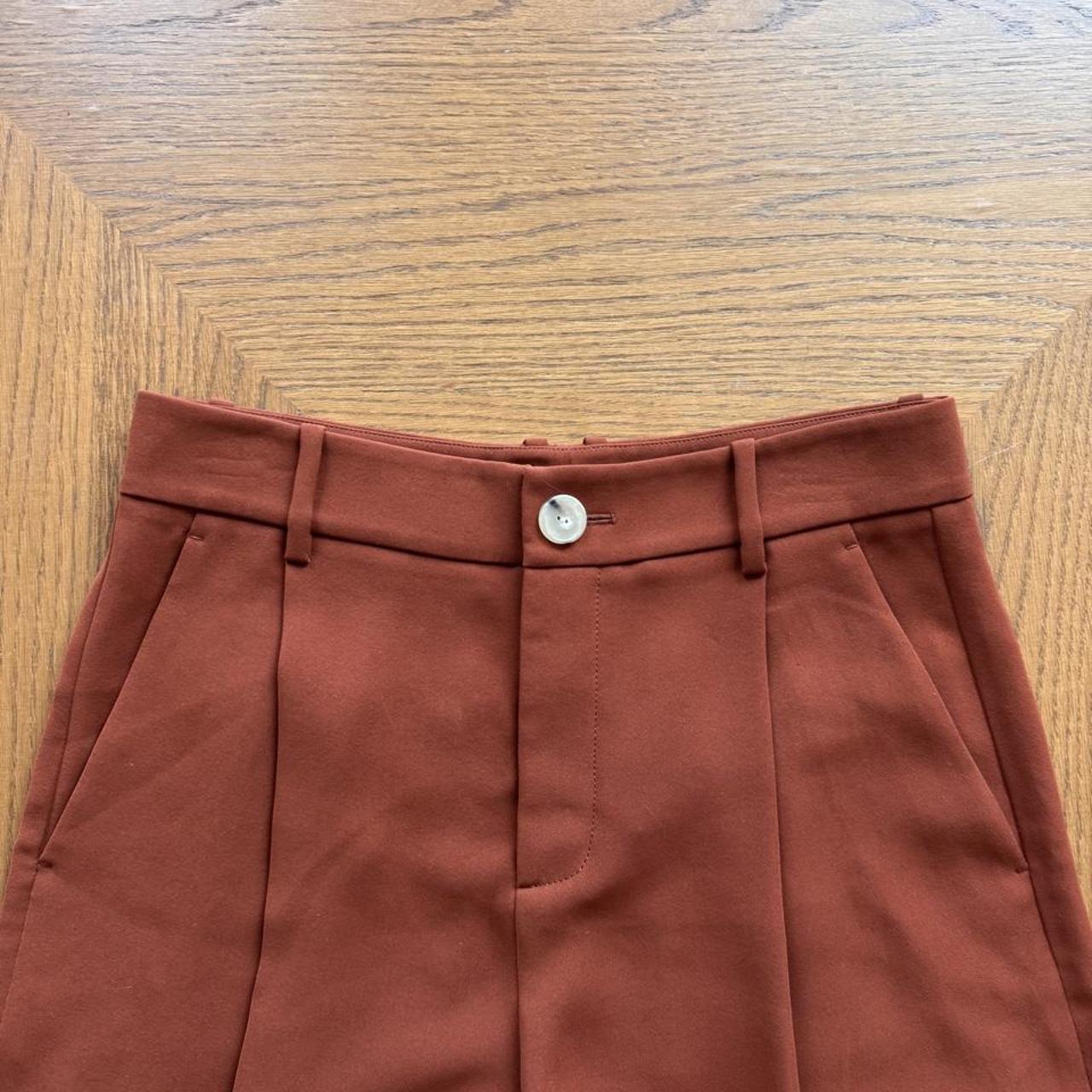 Vince rust brown pleated shorts 6