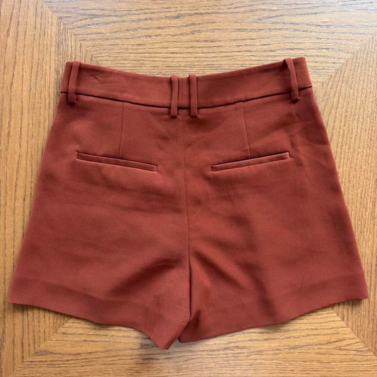 Vince rust brown pleated shorts 6