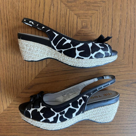 Me Too animal print y2k sandals 7