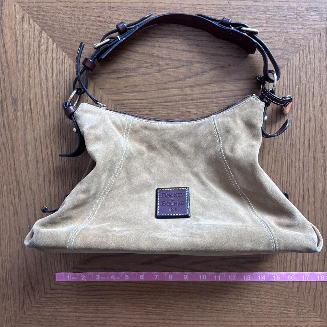 Dooney & Bourke vintage suede hobo camel shoulder bag