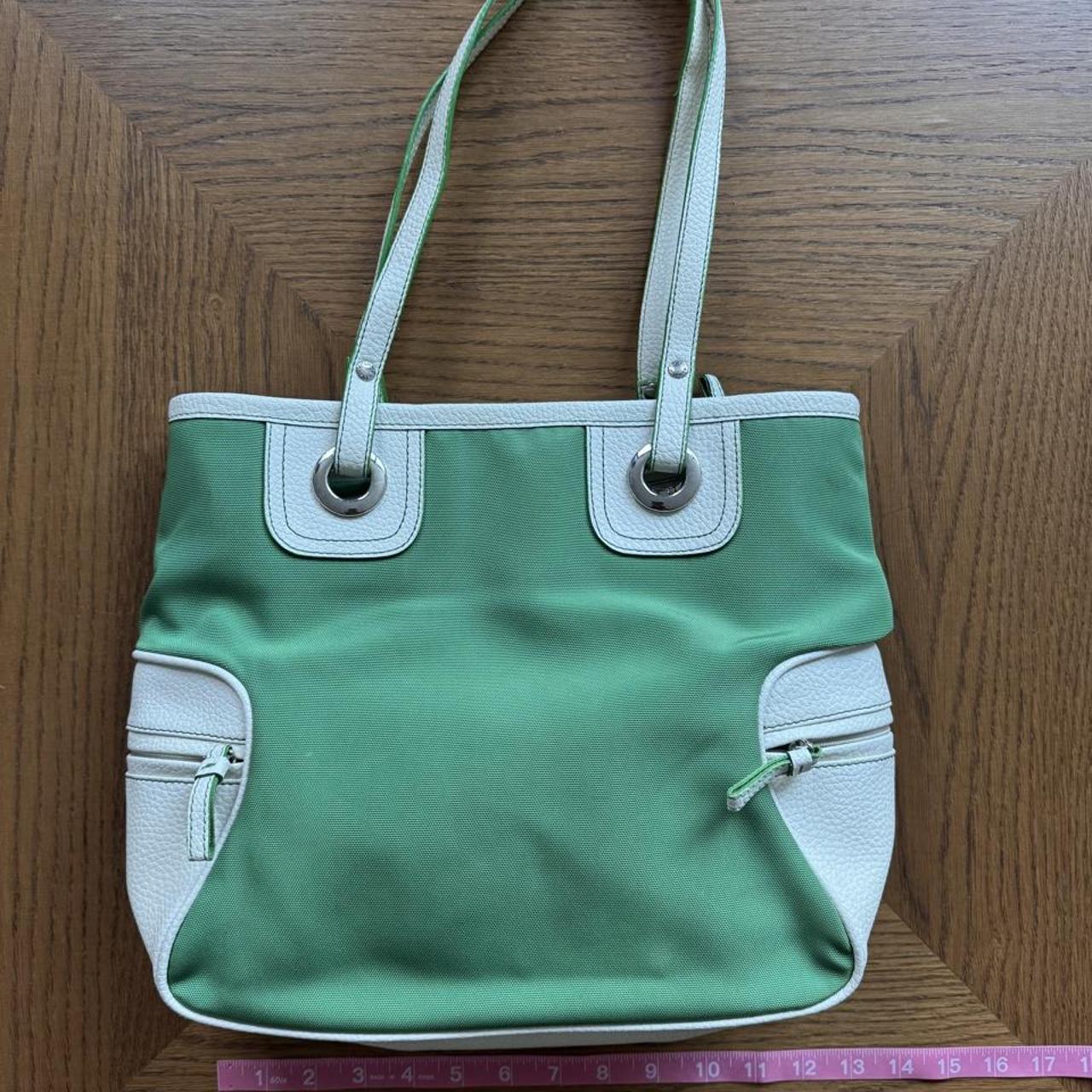 Tommy Hilfiger green and white tote bag