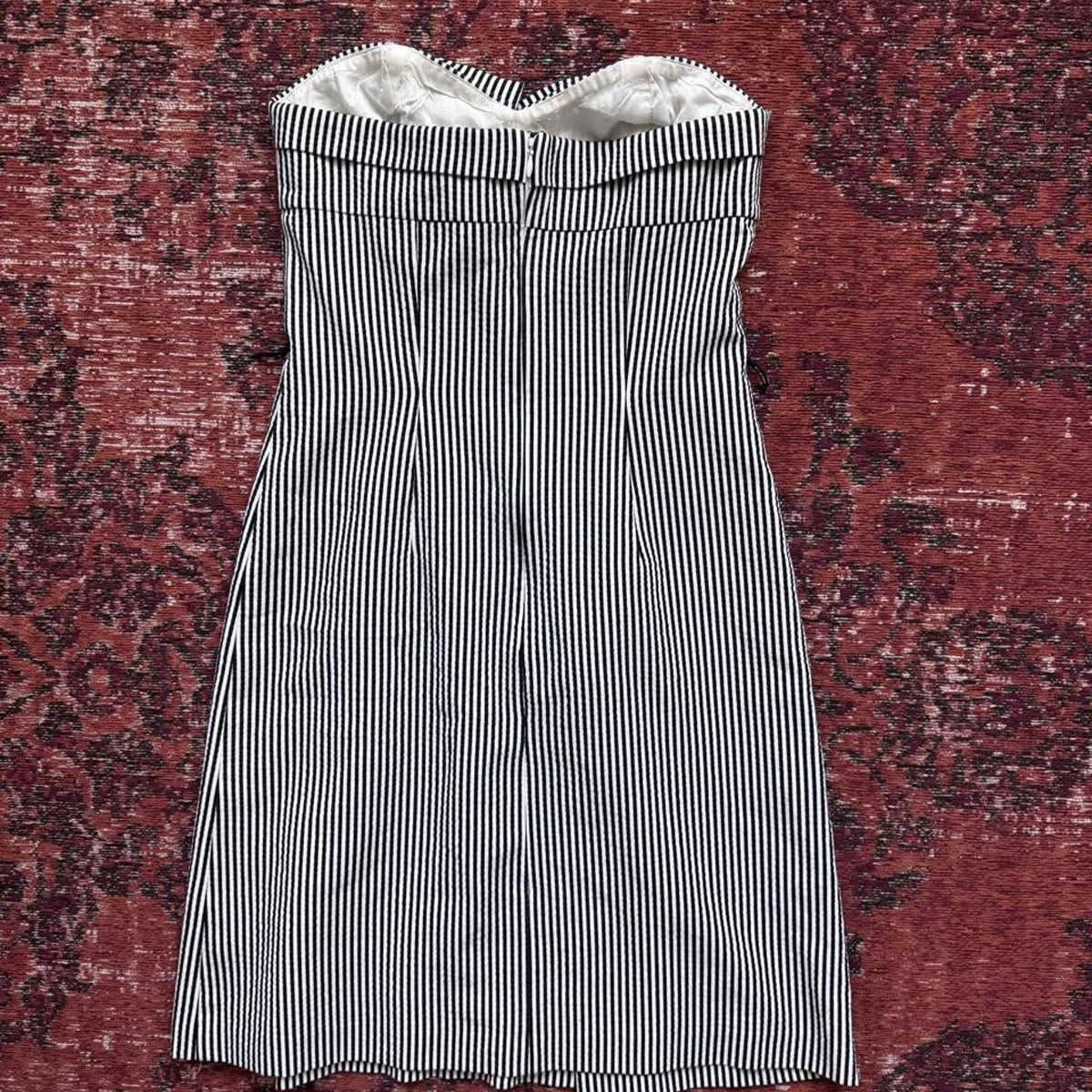 Trina Turk black & white strapless mini dress 4
