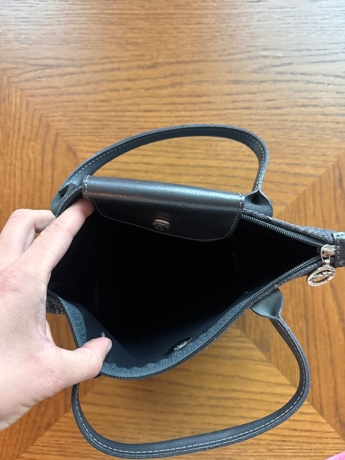 Longchamp gray handbag