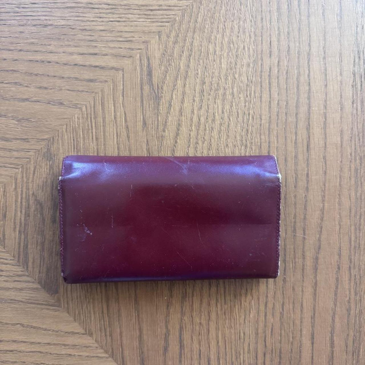 Burgundy leather Cartier vintage wallet
