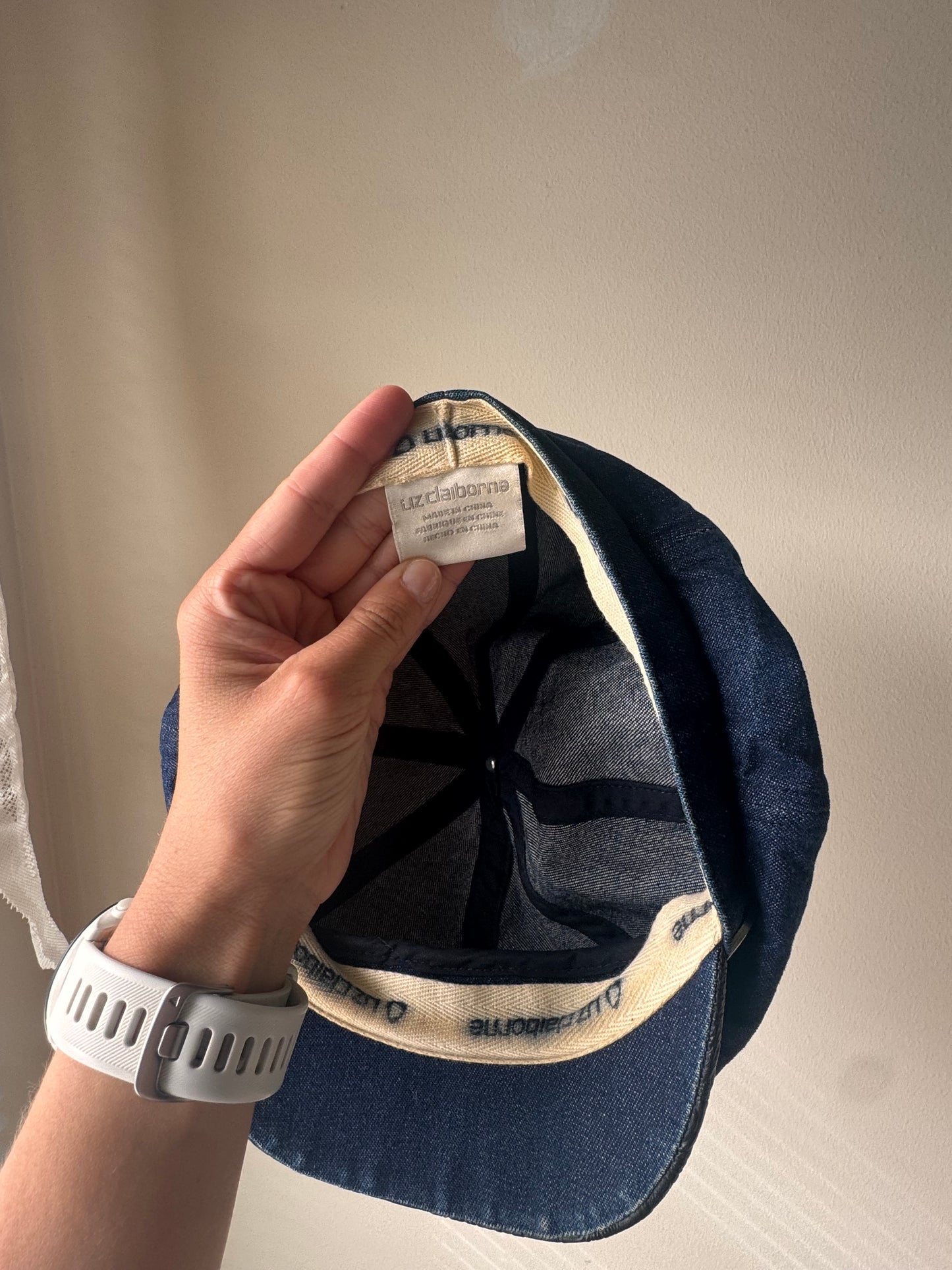 Vintage Liz Claiborne denim newsboy cap