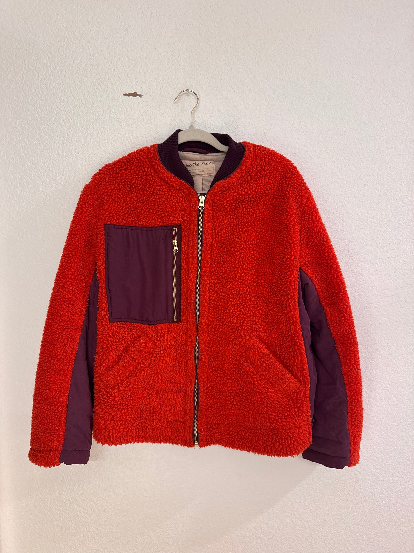 Free People We The Free sherpa fleece jacket xs