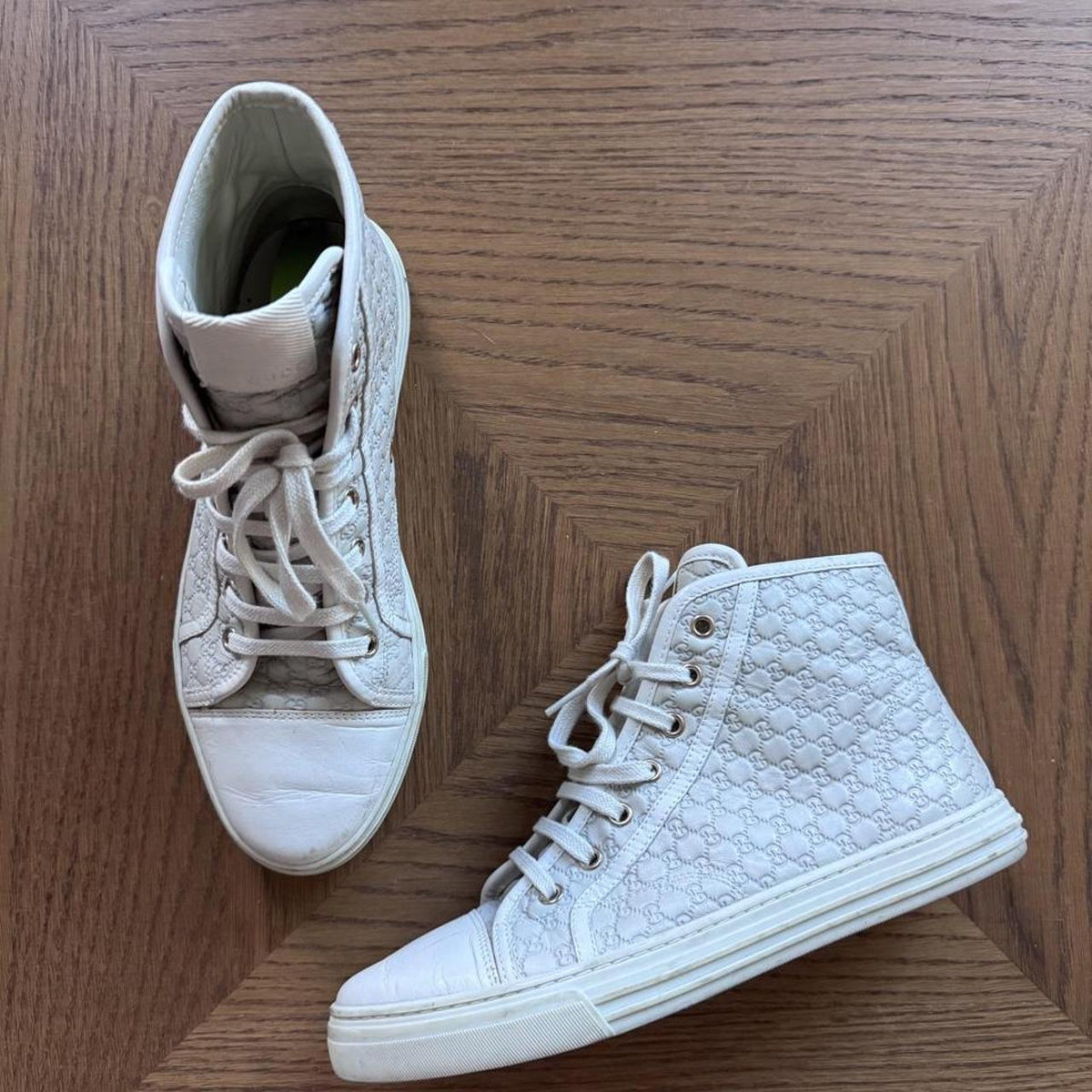 Vintage Gucci Guccissima GG Monogram High-Top Sneakers 8