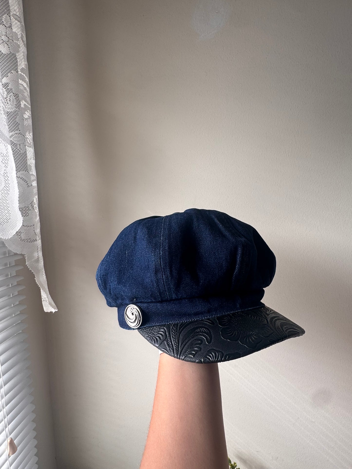Vintage Liz Claiborne denim newsboy cap