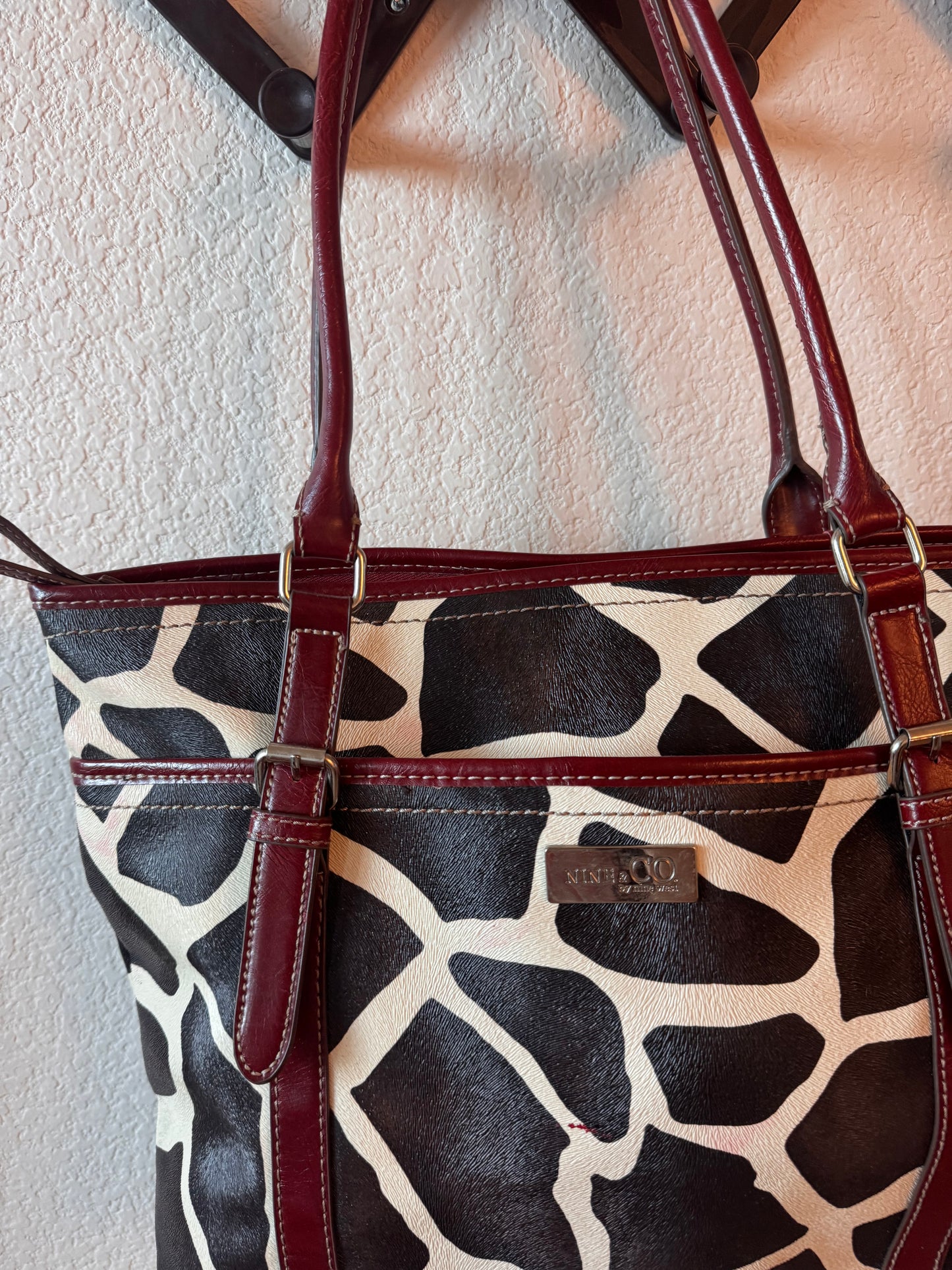 Nine West Nine & Co. cow print tote bag