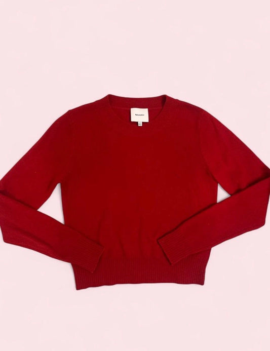 Reformation red Lian cashmere sweater xs