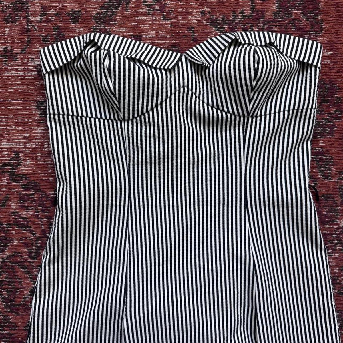 Trina Turk black & white strapless mini dress 4