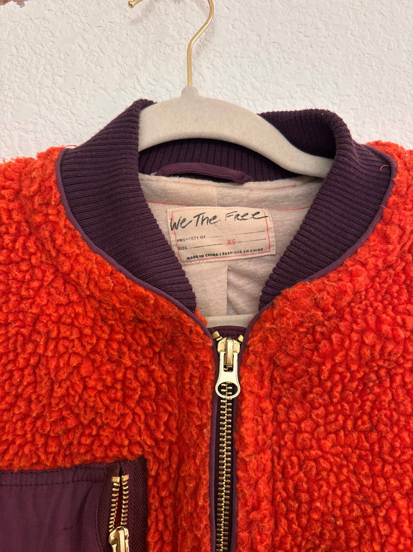 Free People We The Free sherpa fleece jacket xs
