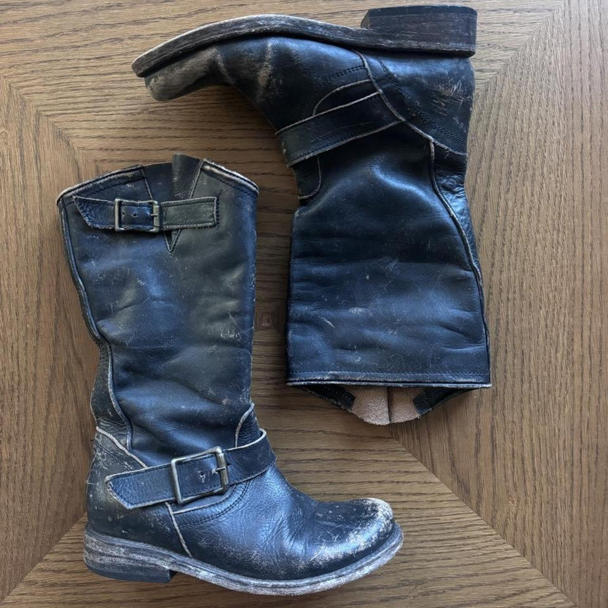 Freebird by Steve Crosby Black leather boots 7