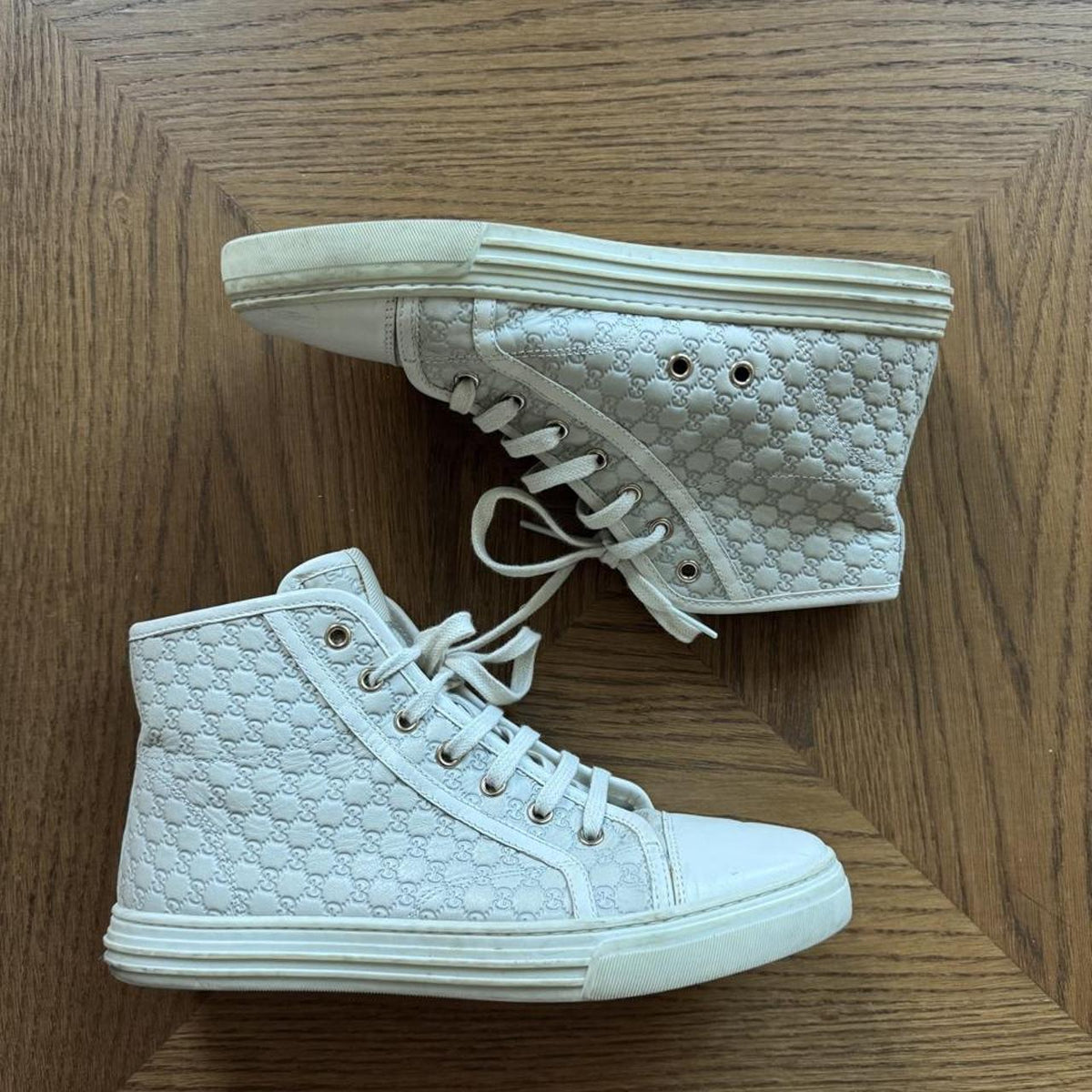Vintage Gucci Guccissima GG Monogram High-Top Sneakers 8