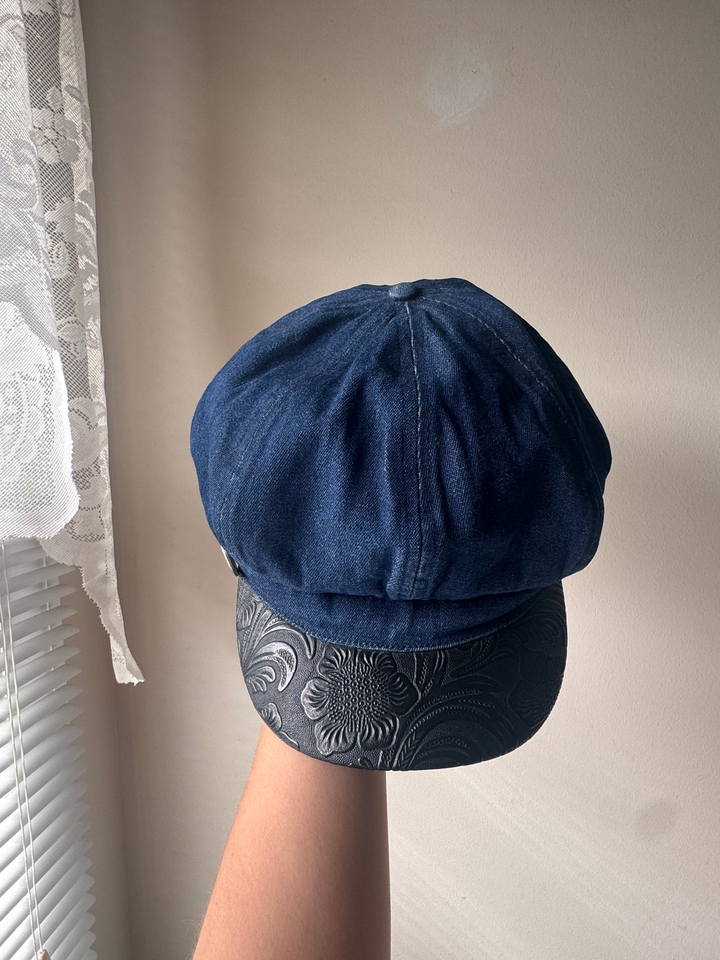 Vintage Liz Claiborne denim newsboy cap