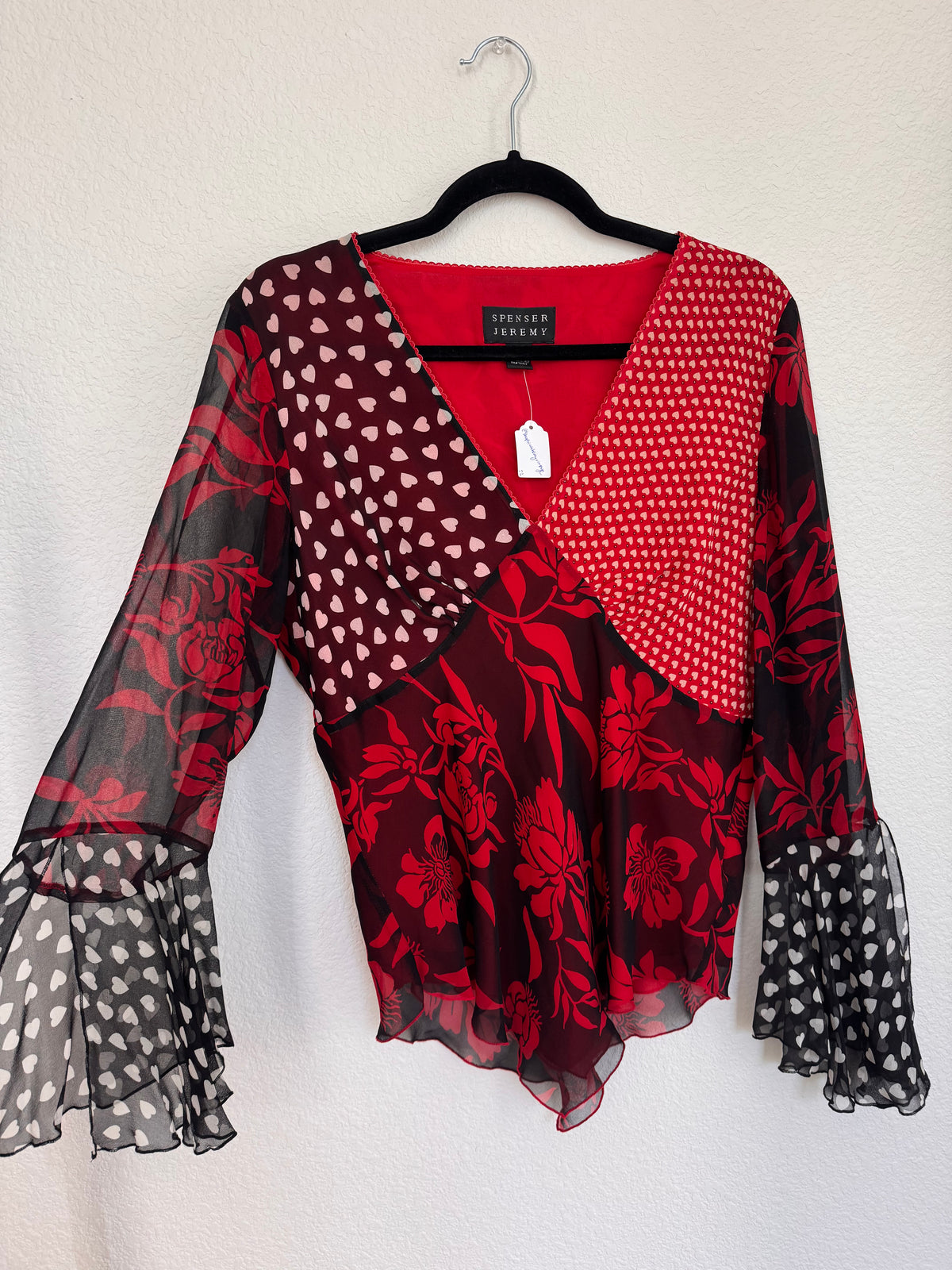 Vintage Spenser Jeremy 100% silk blouse L