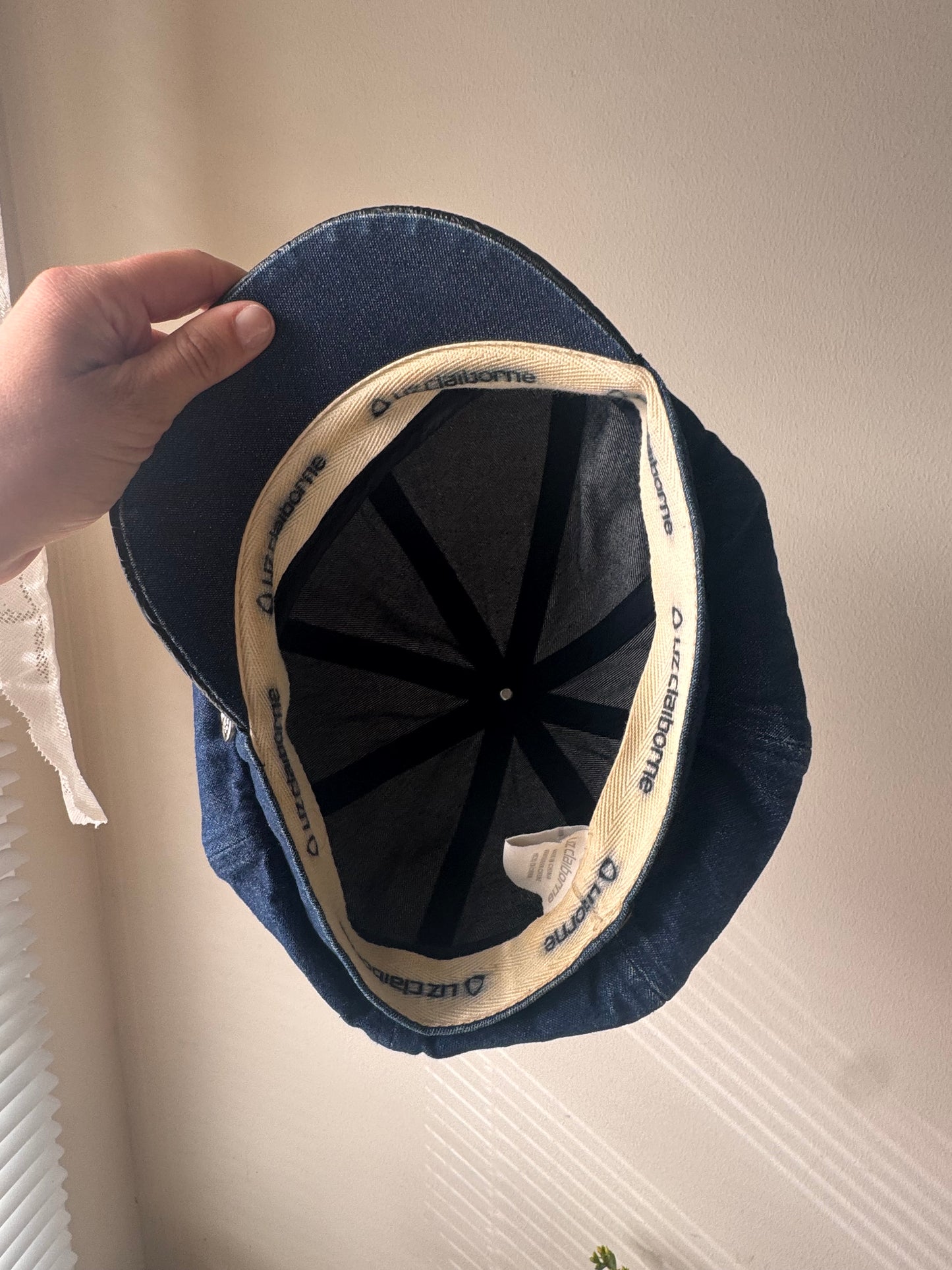Vintage Liz Claiborne denim newsboy cap