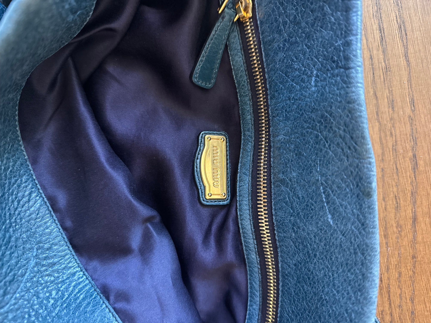 Vintage Miu Miu leather bow shoulder bag