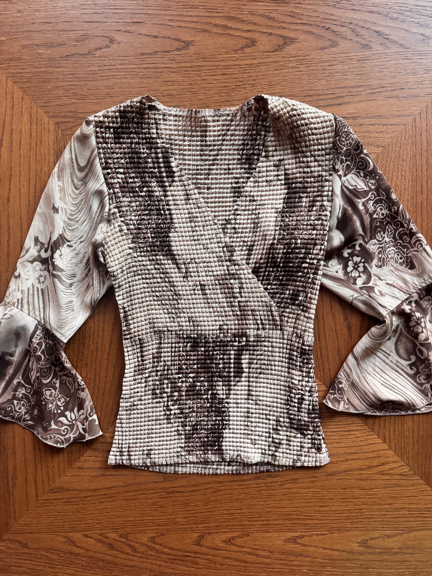 Vintage abstract textured top s