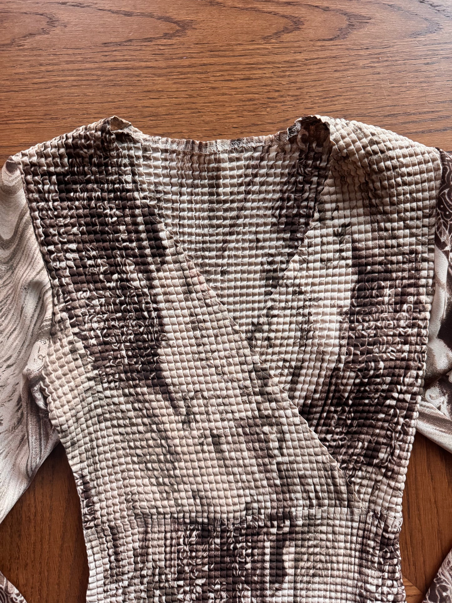 Vintage abstract textured top s