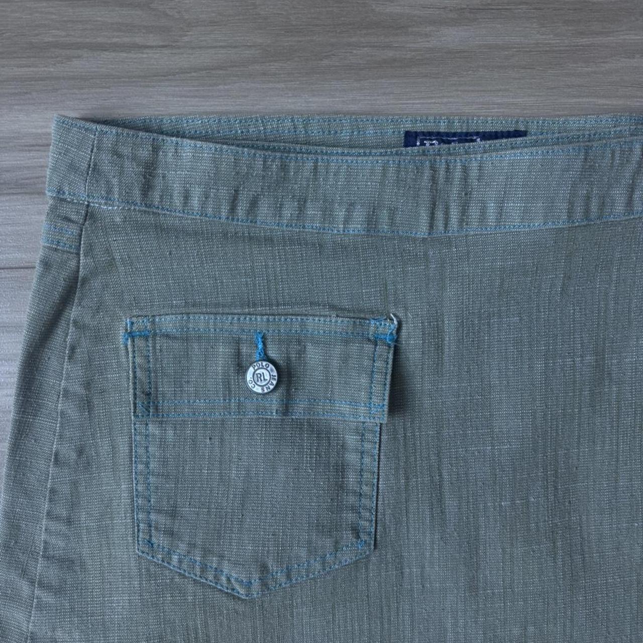 Polo Ralph Lauren green cotton wrap skirt M