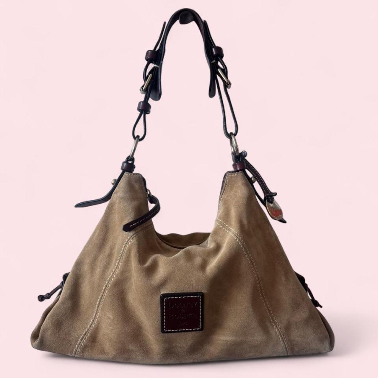 Dooney & Bourke vintage suede hobo camel shoulder bag