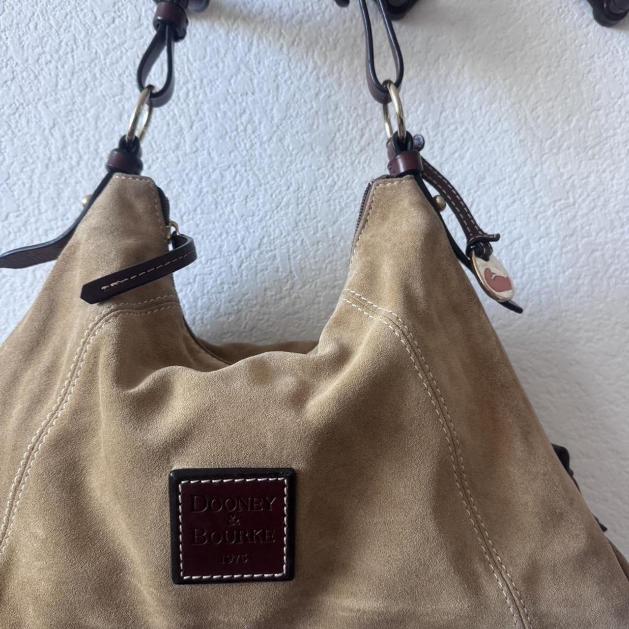 Dooney & Bourke vintage suede hobo camel shoulder bag