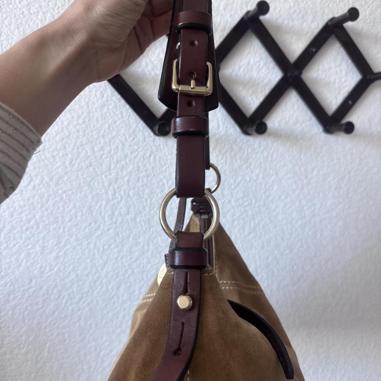 Dooney & Bourke vintage suede hobo camel shoulder bag