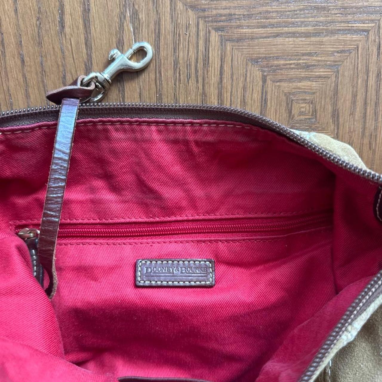 Dooney & Bourke vintage suede hobo camel shoulder bag