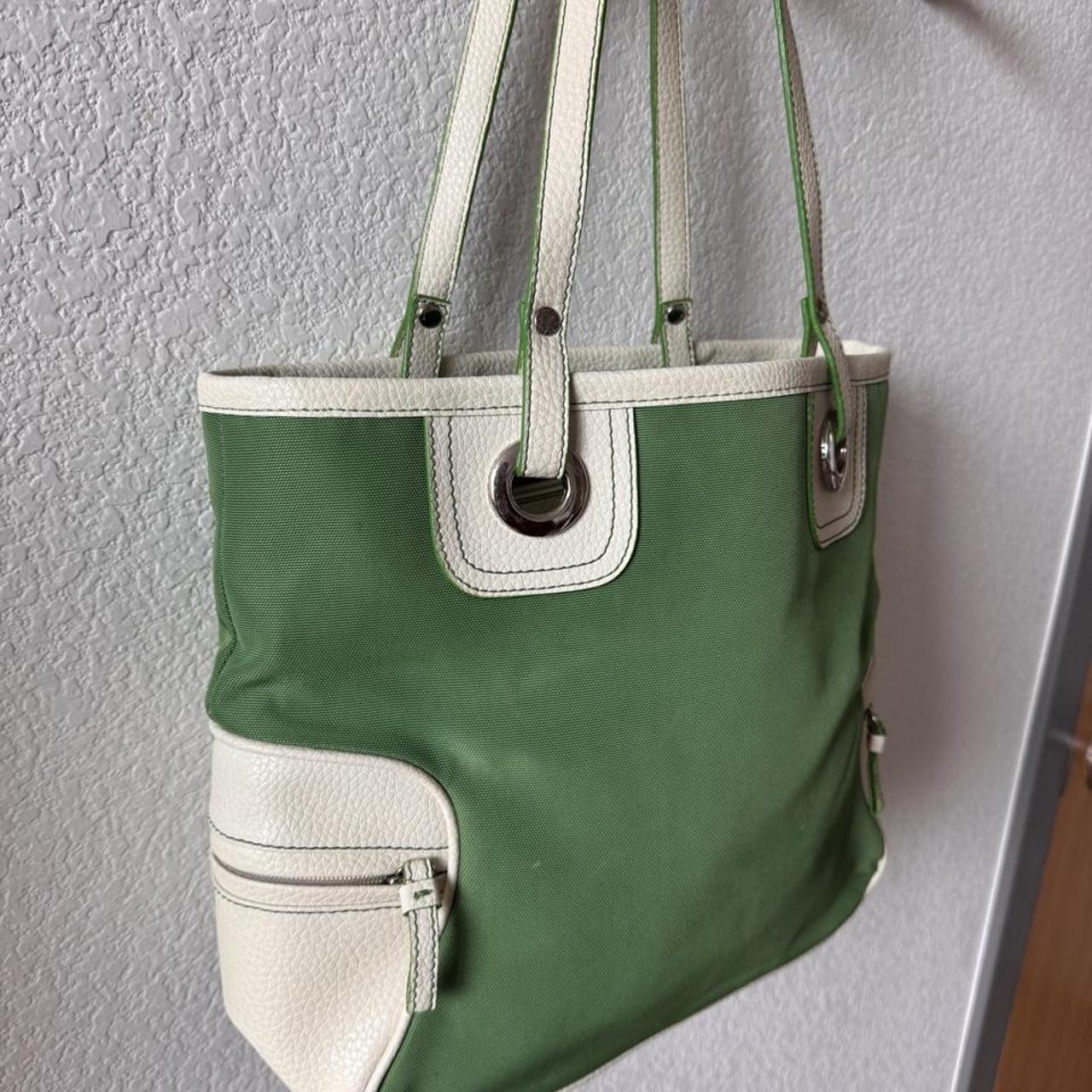 Tommy Hilfiger green and white tote bag