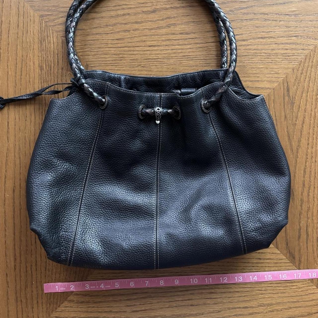 Brighton black pebbled leather shoulder bag