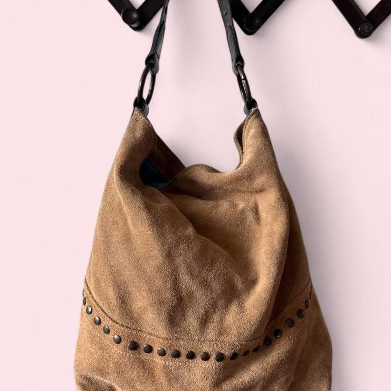 Maurizio Taiuti italian suede hobo bag
