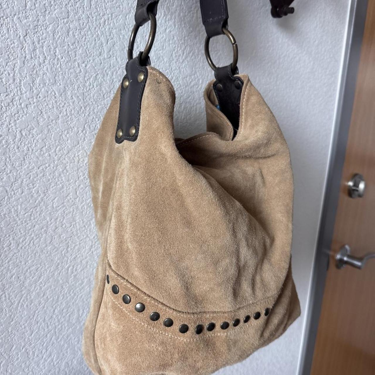 Maurizio Taiuti italian suede hobo bag