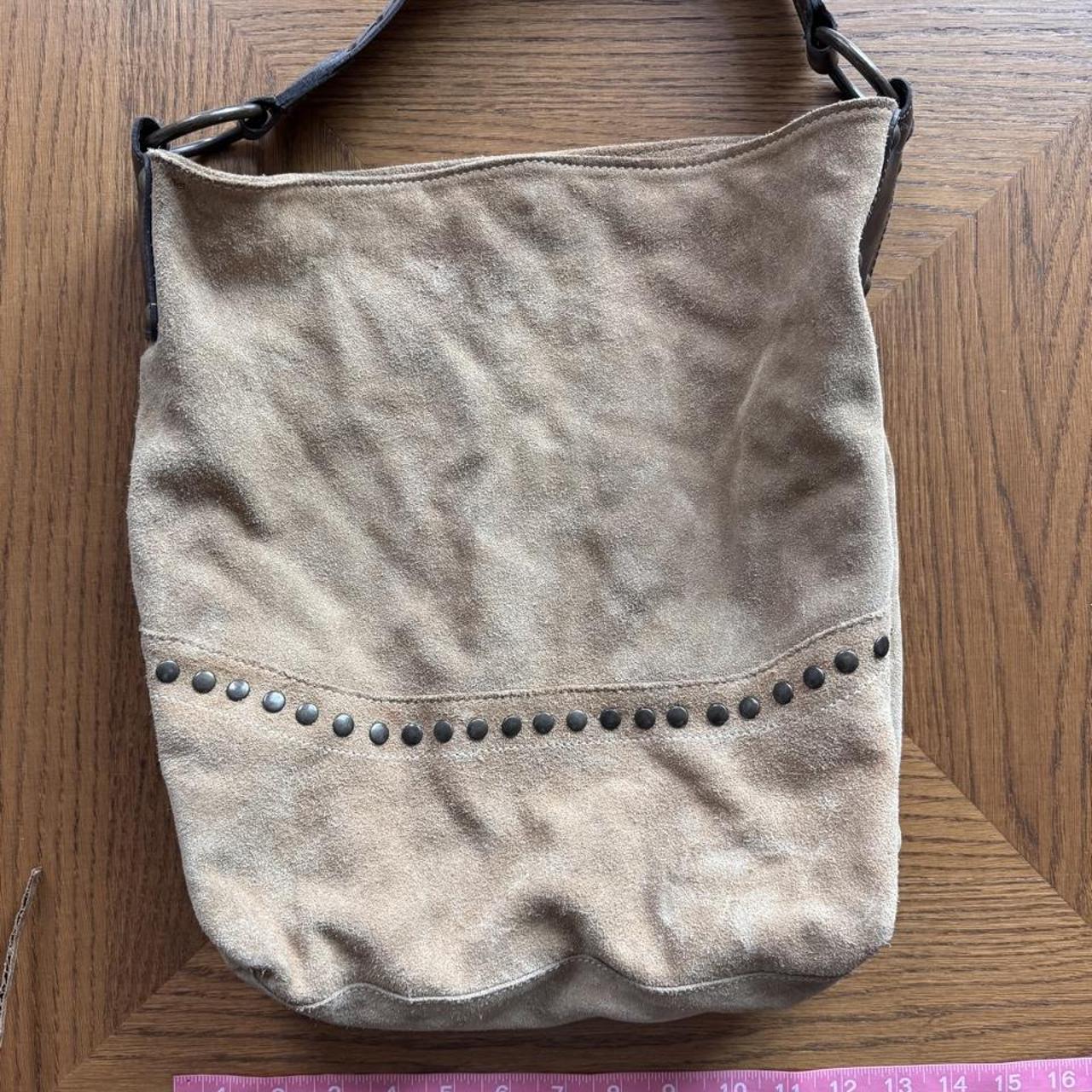 Maurizio Taiuti italian suede hobo bag