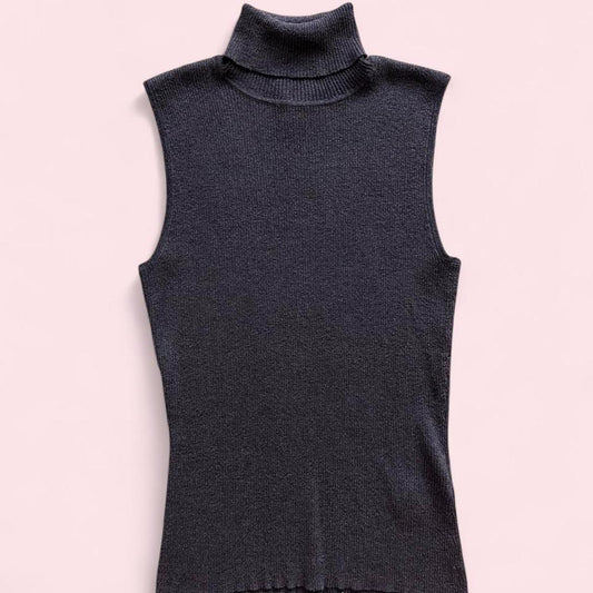 Vintage VGARD Collection sleeveless turtleneck sweater top S