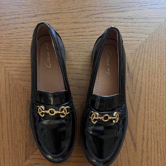 Sam Edelman black patent leather loafers 8.5