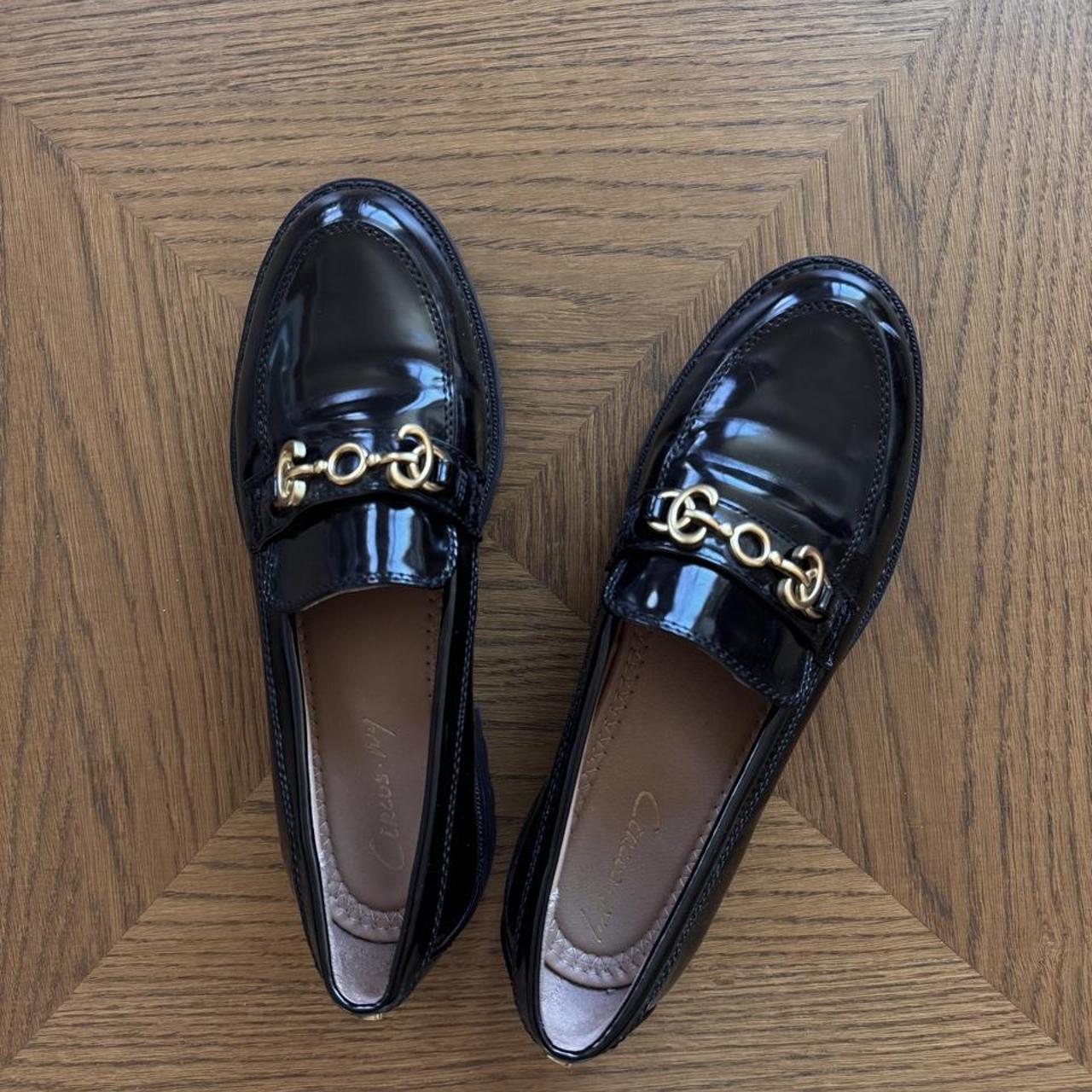 Sam Edelman black patent leather loafers 8.5
