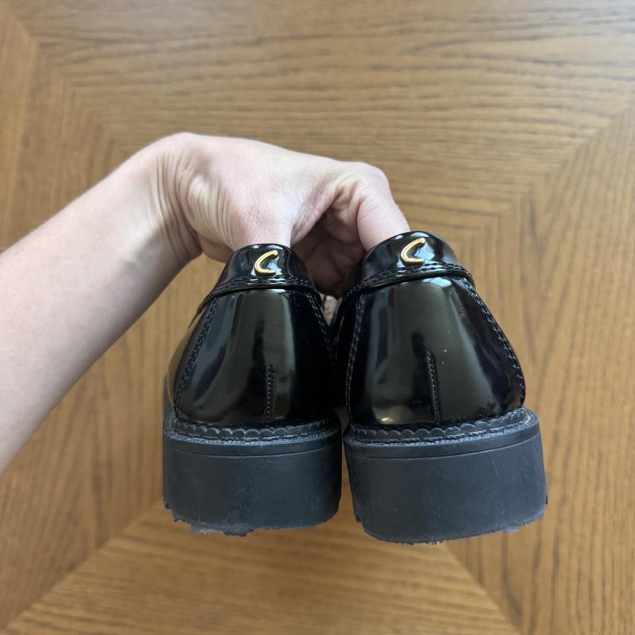 Sam Edelman black patent leather loafers 8.5