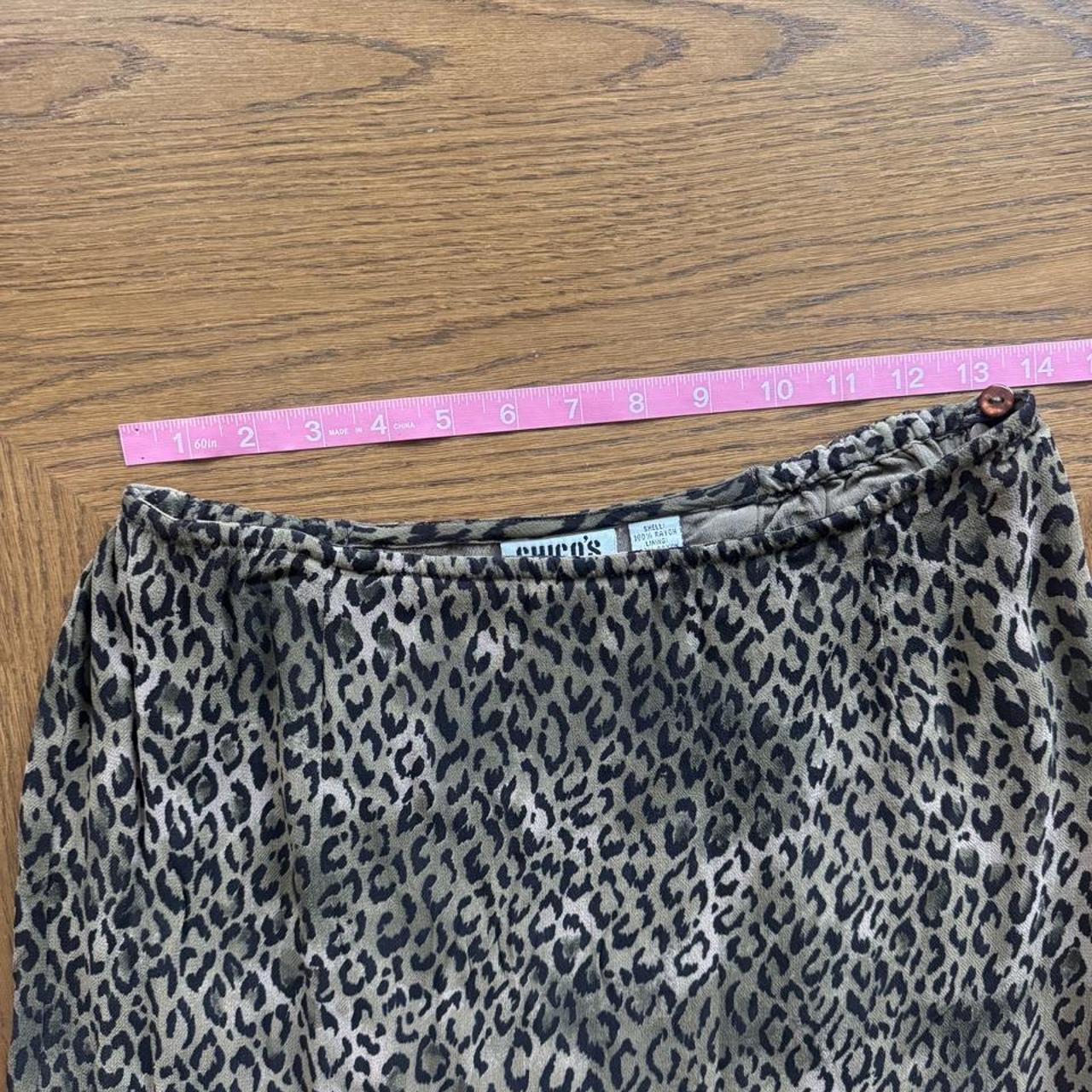 Vintage Chicos Design leopard print midi skirt 2