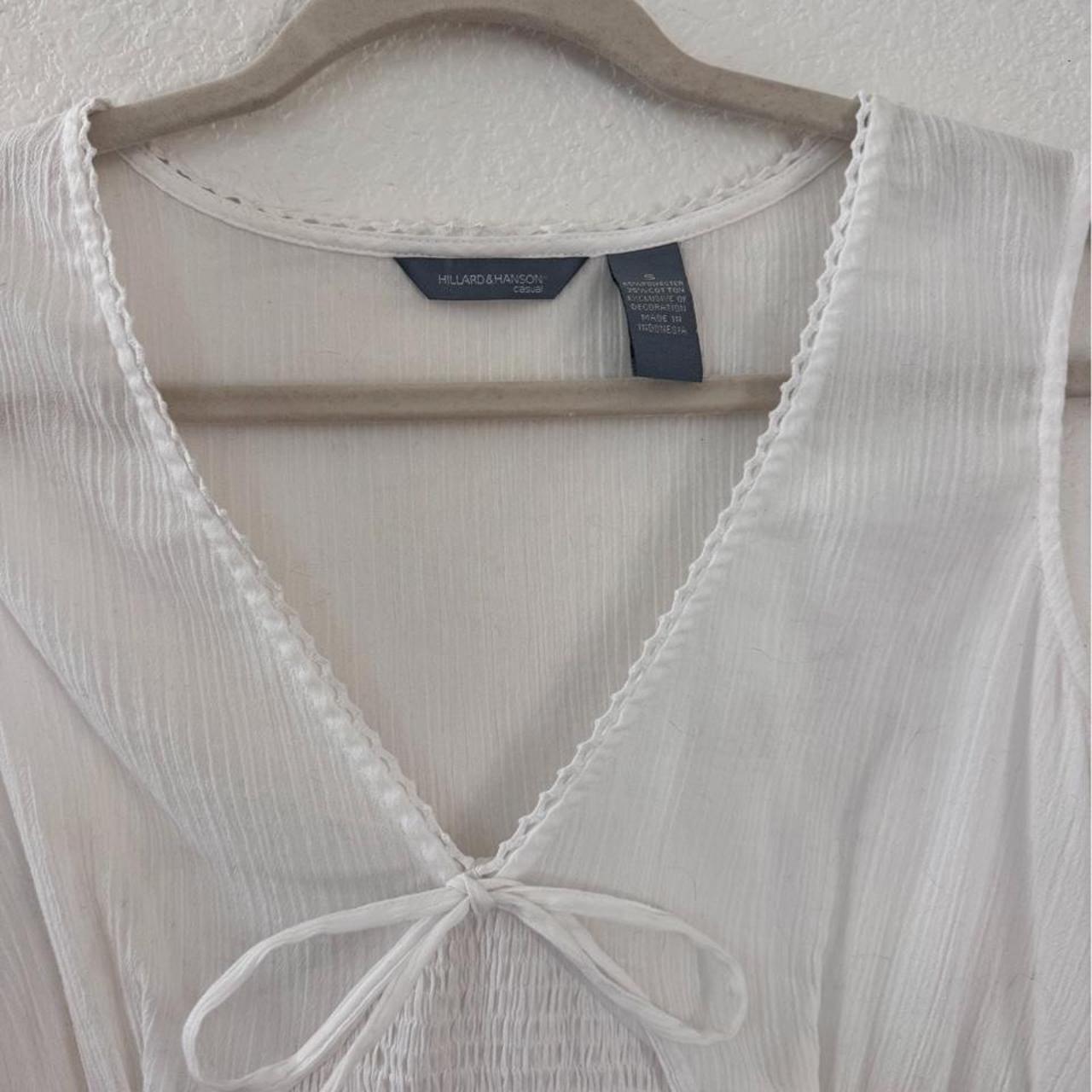 Vintage white embroidered tank S