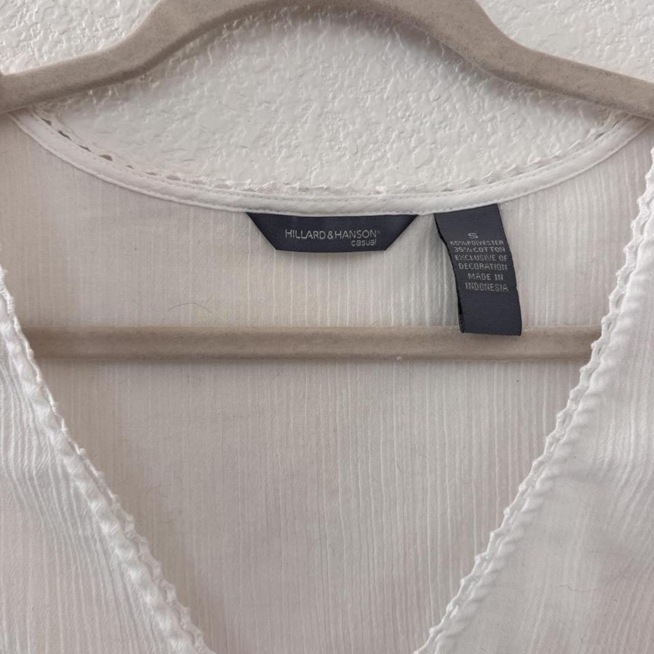 Vintage white embroidered tank S