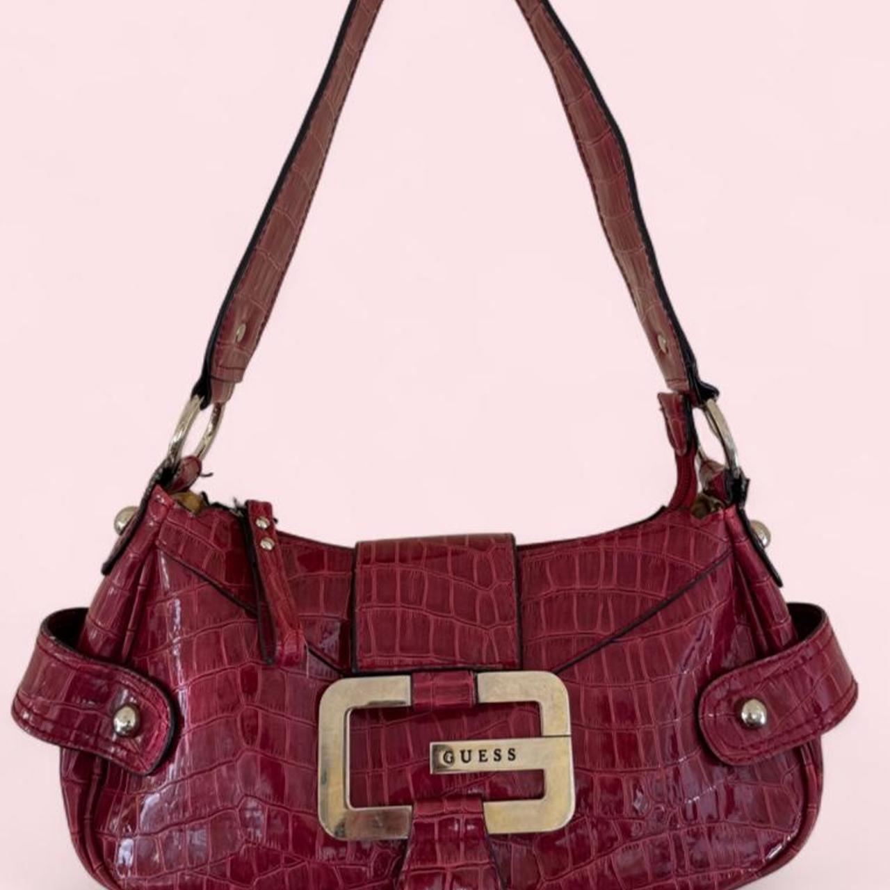 Vintage Y2K Guess croc embossed shoulder bag