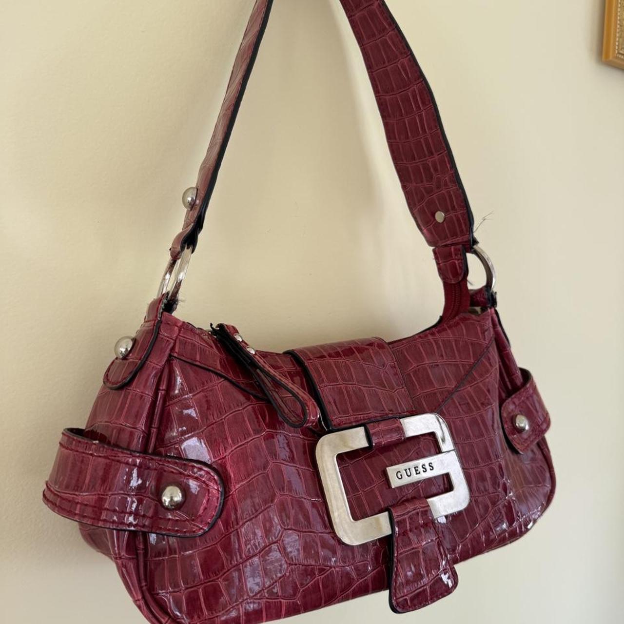 Vintage Y2K Guess croc embossed shoulder bag