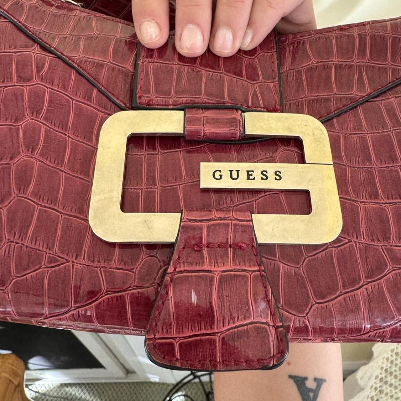 Vintage Y2K Guess croc embossed shoulder bag