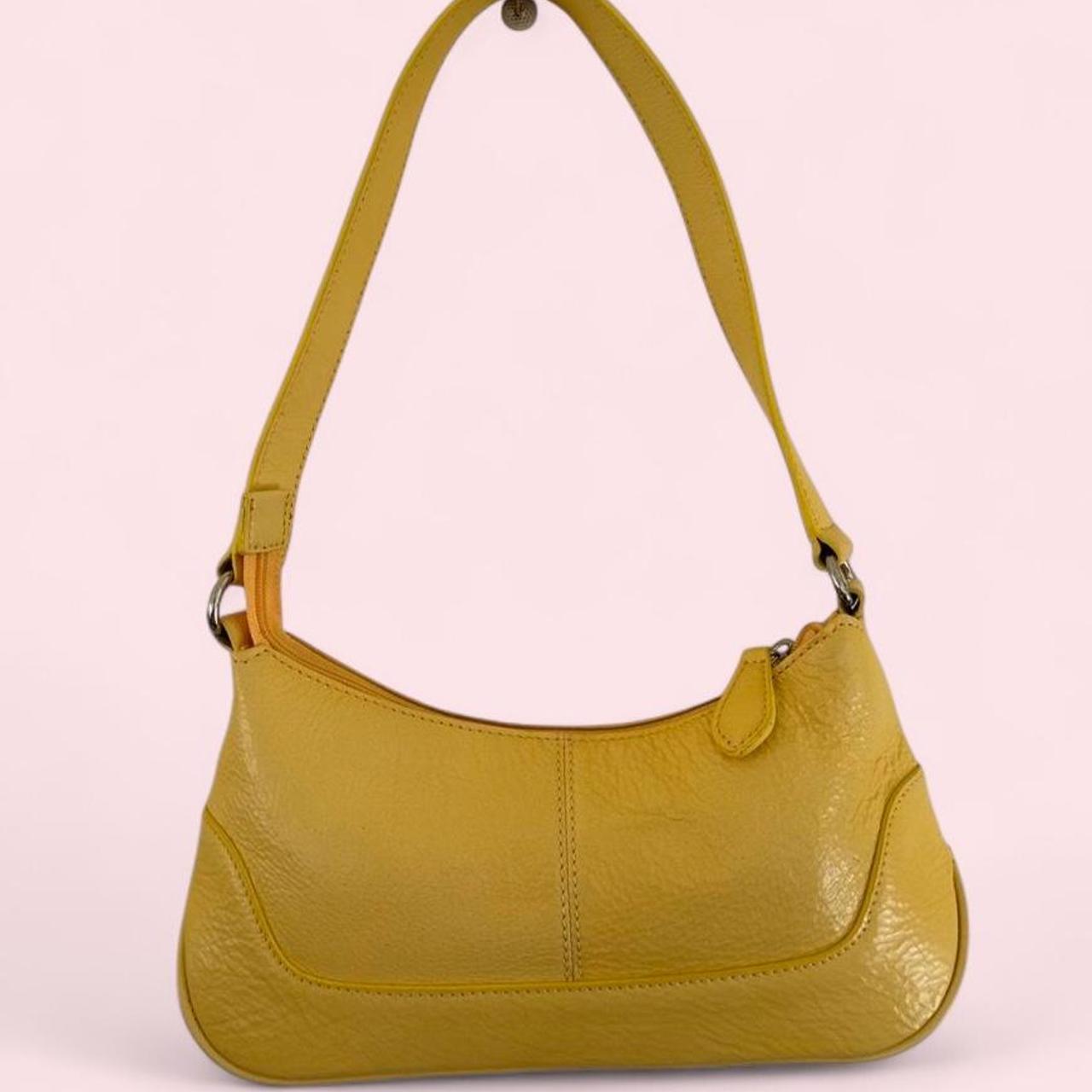 Vintage Wilson’s Leather banana yellow leather shoulder bag