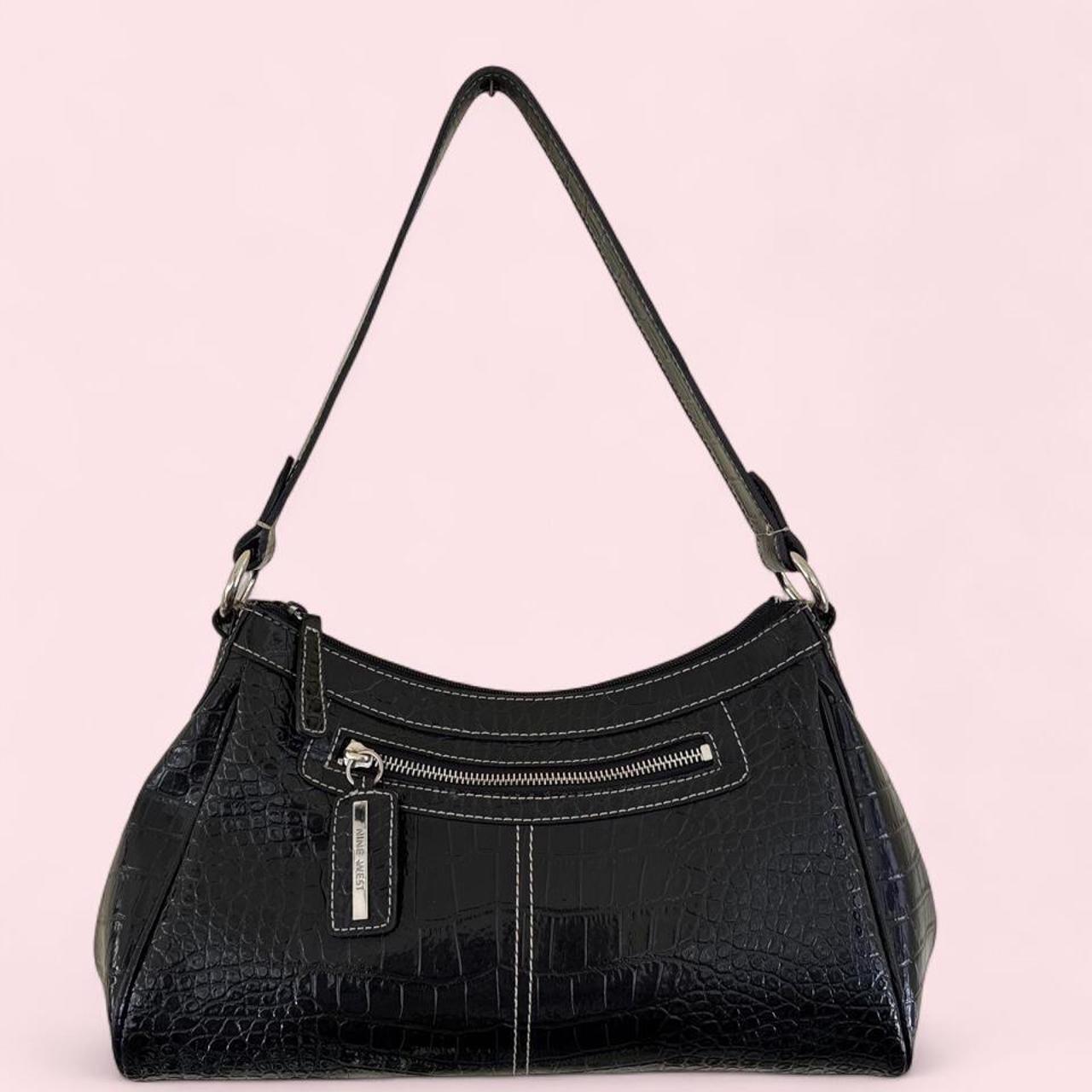 Vintage Nine West croc embossed shoulder bag